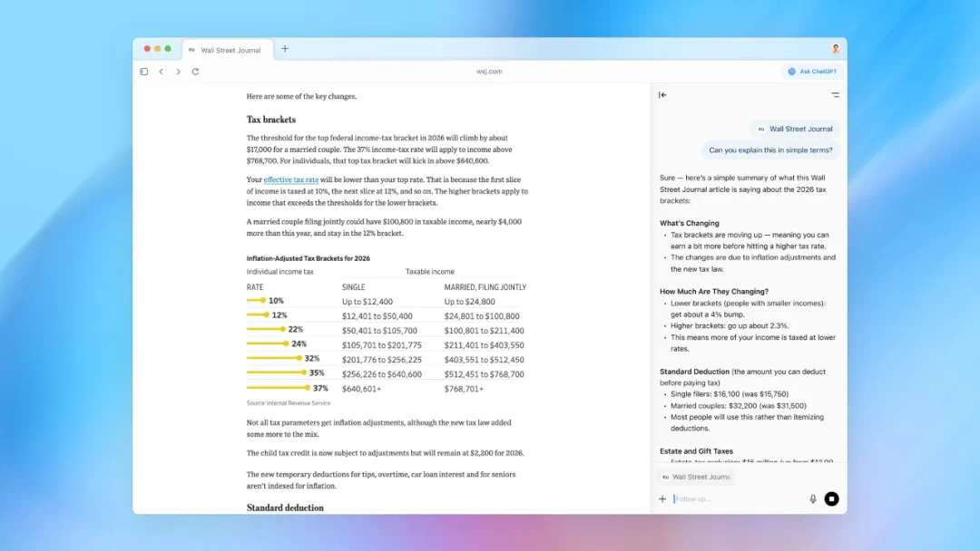 Ask ChatGPT侧边栏功能
